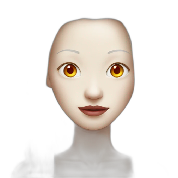À woman albino Na’vi whit red eye from the movie avatar emoji