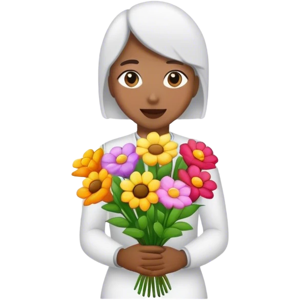 Giving flowers emoji