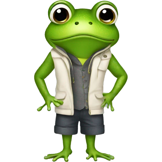 Fashion frog emoji
