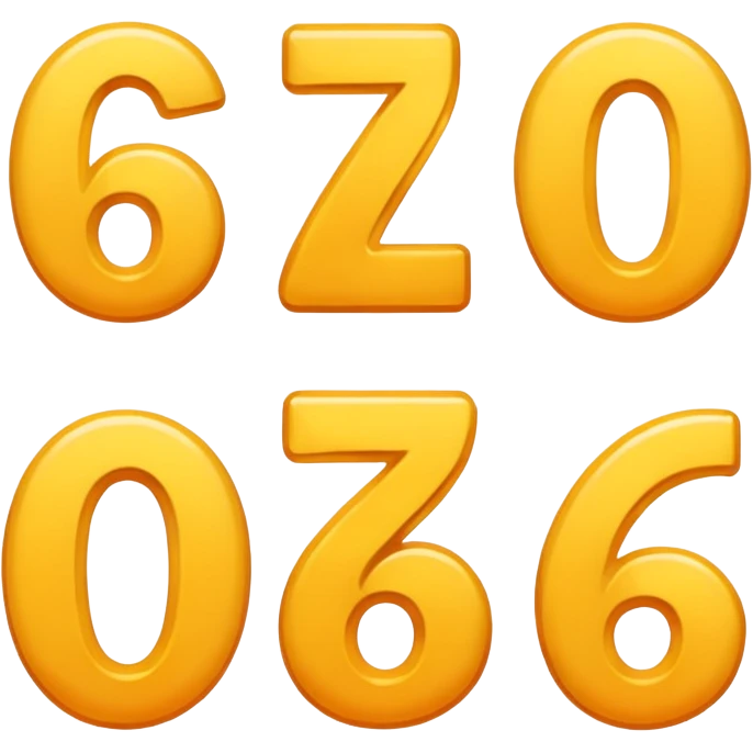 Create 6 7 numbers  emoji