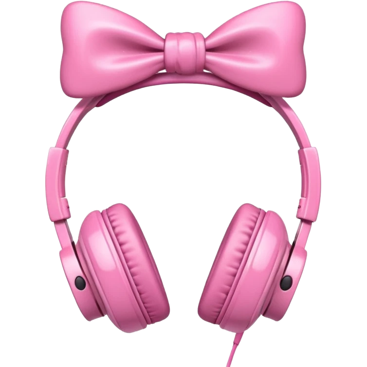  cute headphones with a pink bow  emoji
