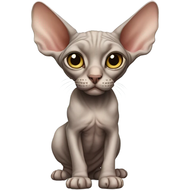 Sfynx cat with no fur emoji