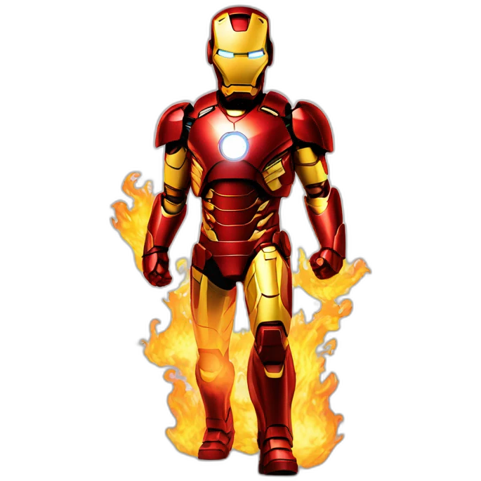 Iron man in fire emoji