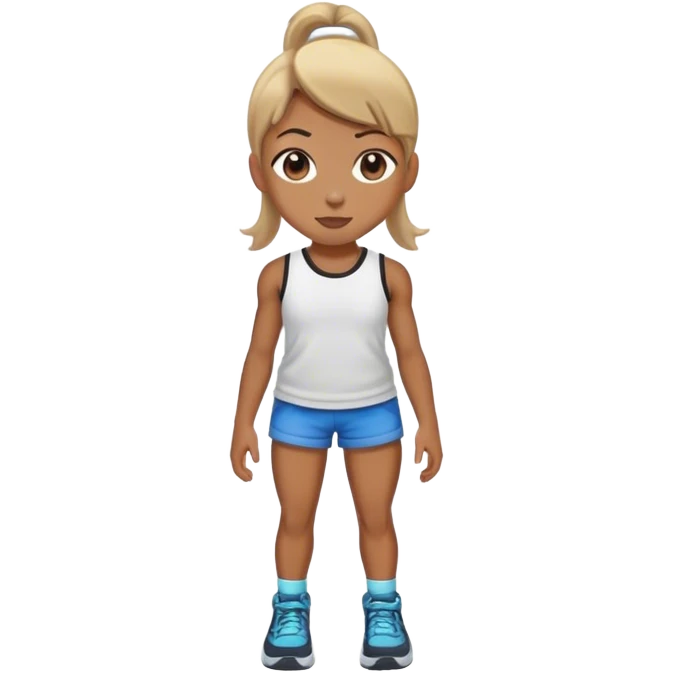 back view of calves muscles female wearing shorts emoji