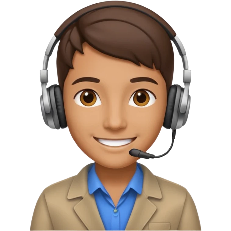 a sales agent with headphones emoji