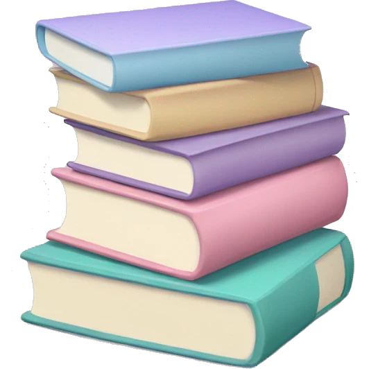 Pastel book stack emoji