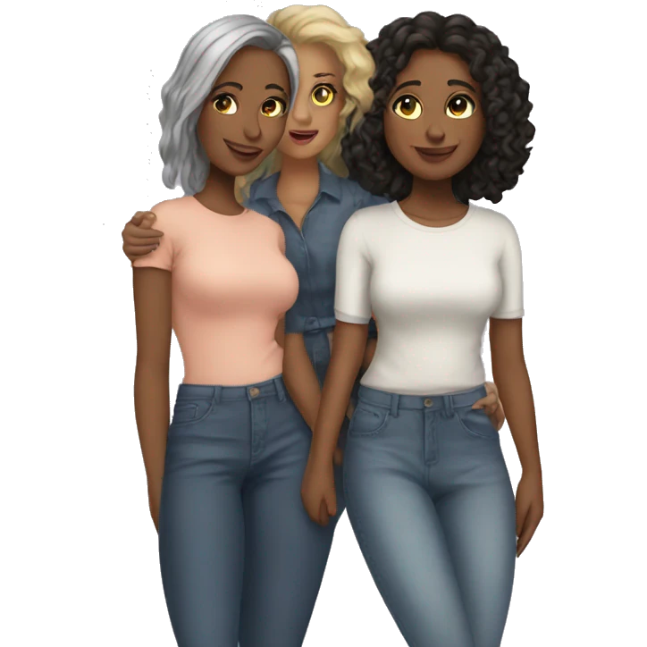 Four girlfriends emoji