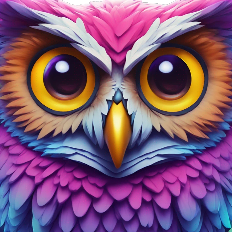 Synthwave owl in Mario style, oil paint, epic eyes, intricate lips, exquisite pose, beautiful, desirable, logical, Midsommar emoji