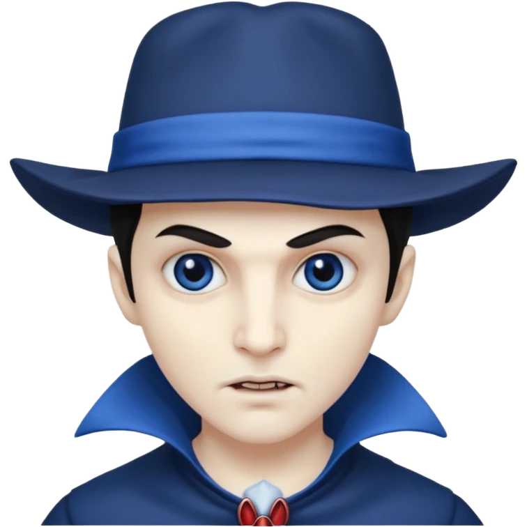 vampire with blue hat emoji