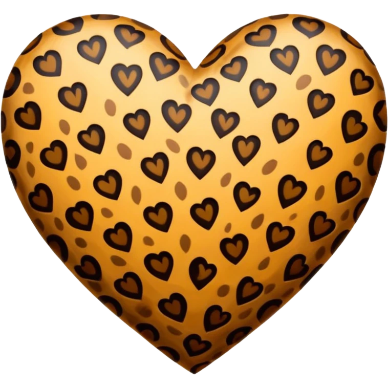 Leopard print heart emoji