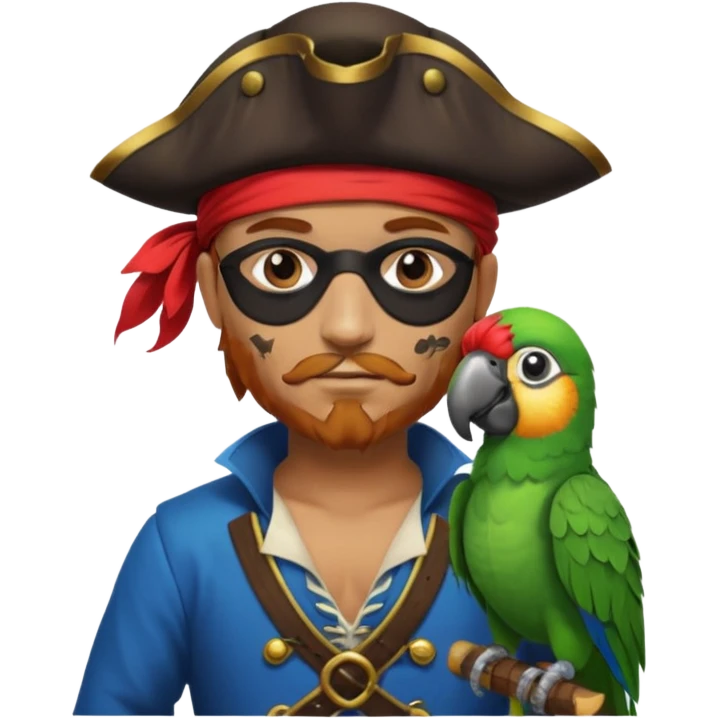 pirate and parrot emoji