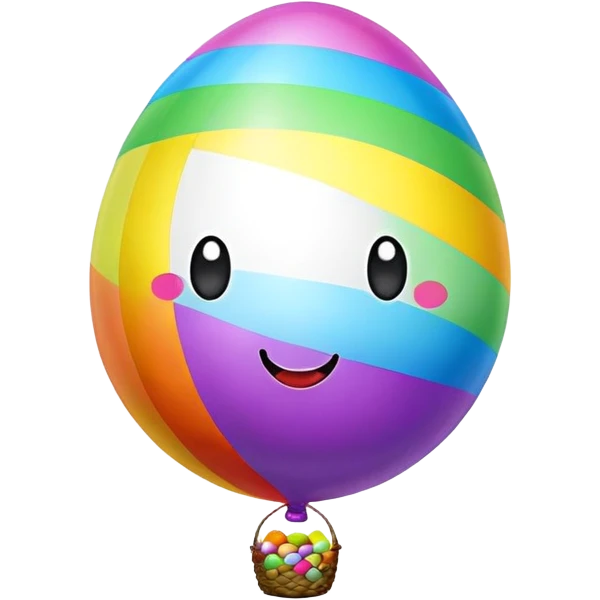 easter rainbow bouncy baloon poopmoji  emoji