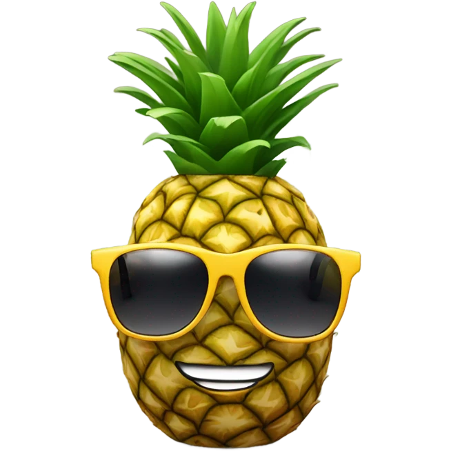 Pineapple with sunglasses emoji