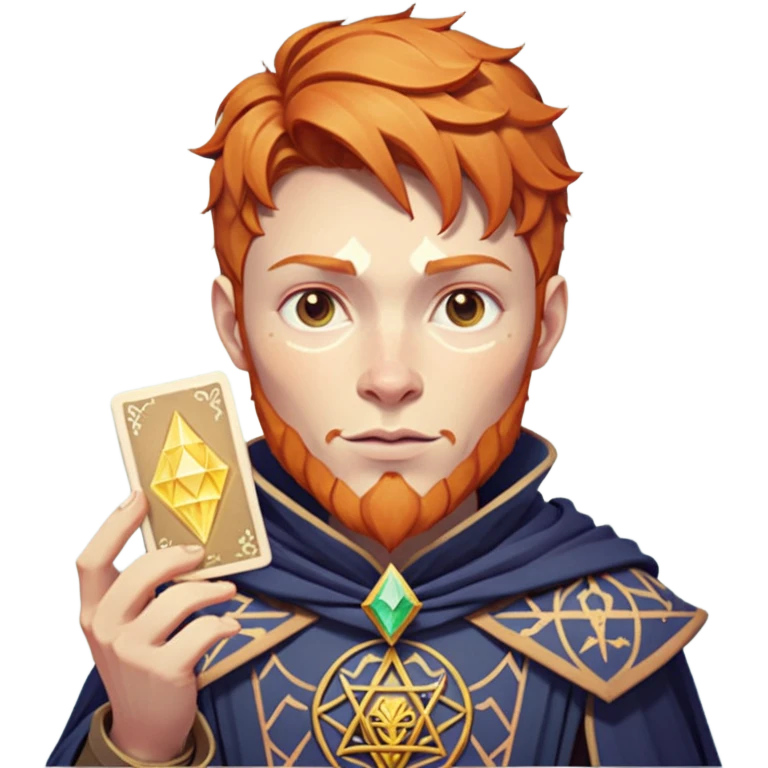 fantasy magic tarot card low poly ginger emoji