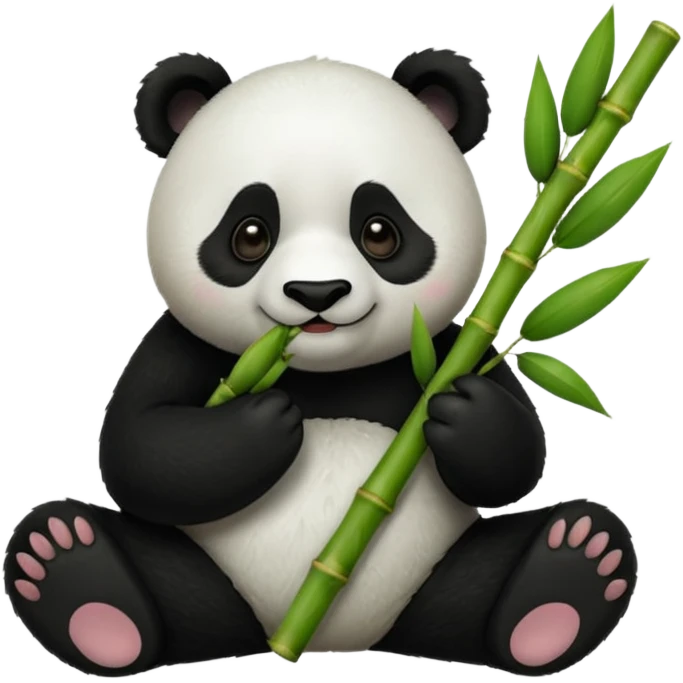 Panda eating bamboo emoji