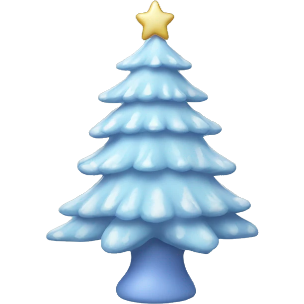 pastel blue christmas tree emoji