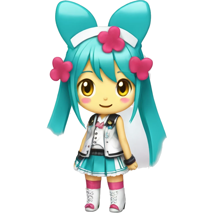 Hatsune miku as hello kitty emoji