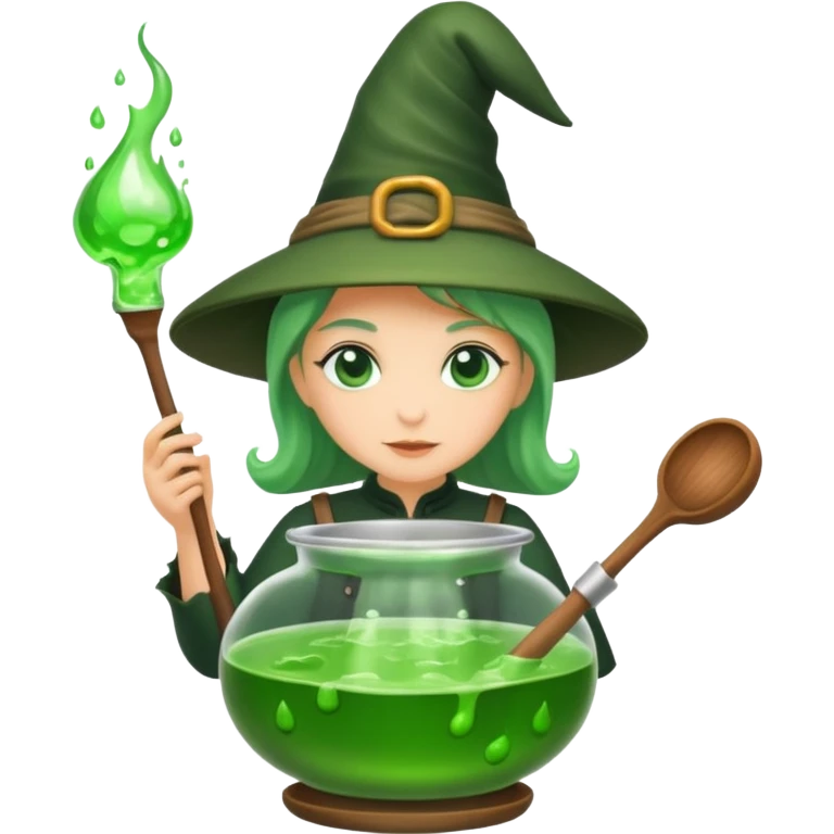 green witch cooking potion emoji