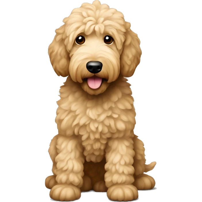 Beige goldendoodle emoji