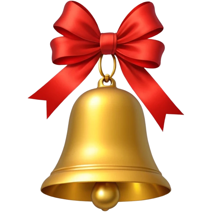 gold Christmas bell emoji