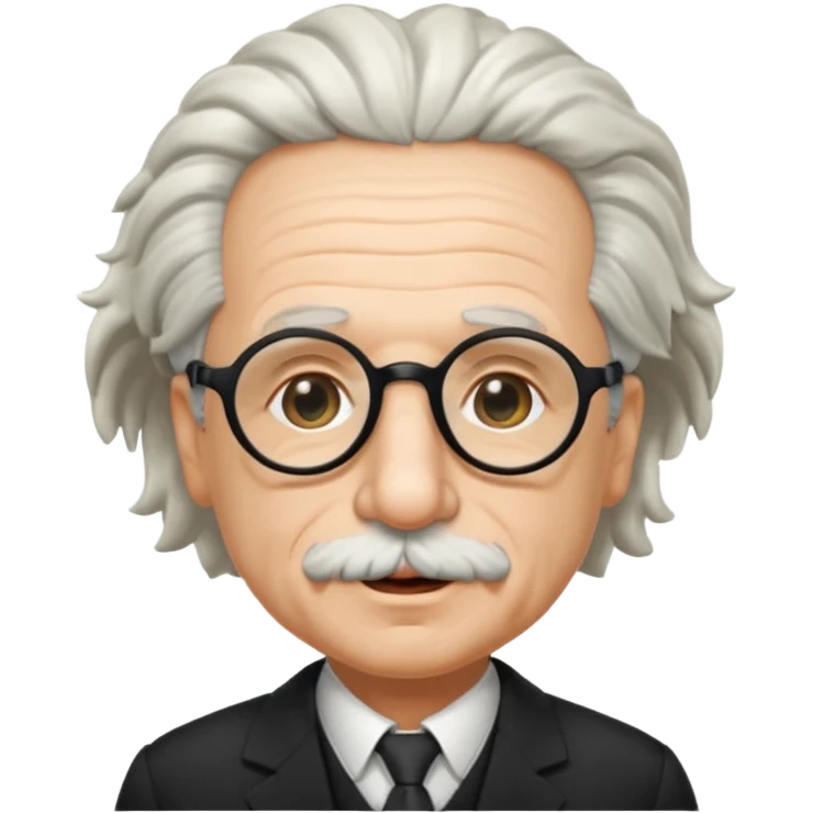 Einstein guiñando un ojo con gafas negras emoji
