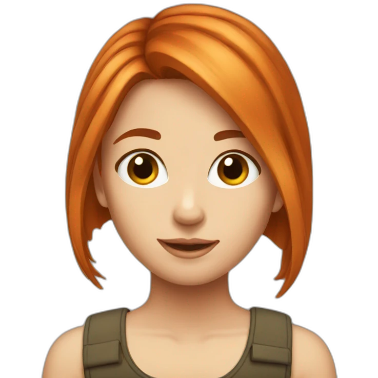 young pretty readhead girl emoji