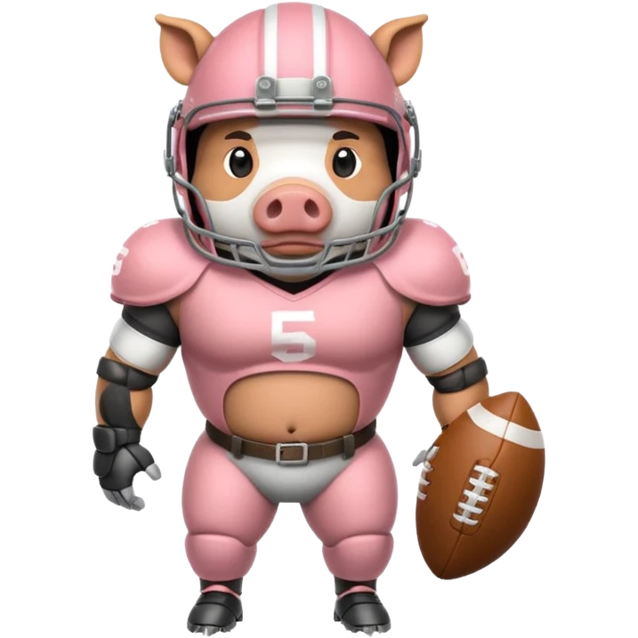 american football player pig emoji