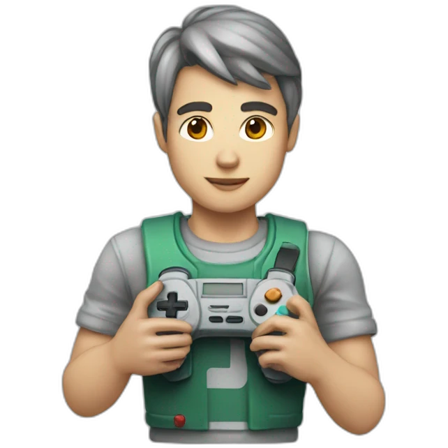 game playing boy emoji