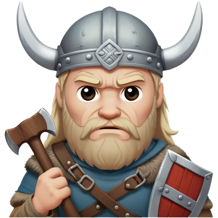 very sad Danish Viking with an ax in his hands
realistic emoji