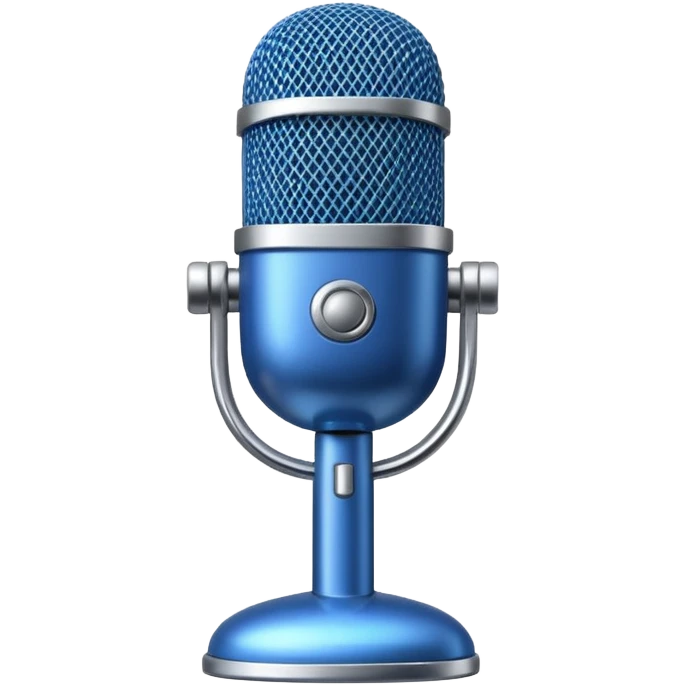 blue microphone icon emoji