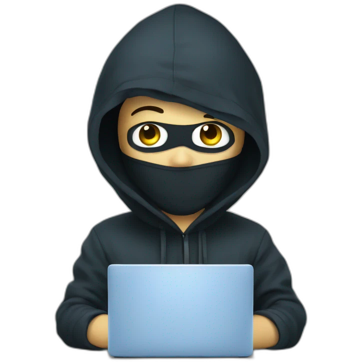 Hacker with pc emoji