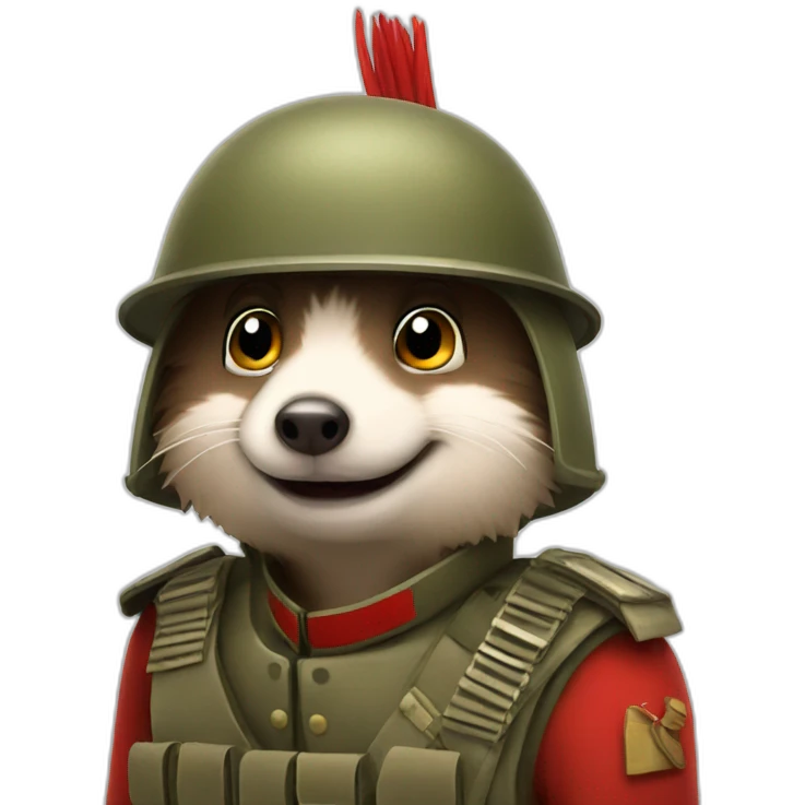 Hedgehog soldier emoji