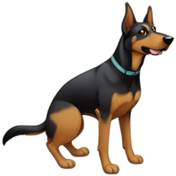 coonhound and German shepherd mix dog walking emoji