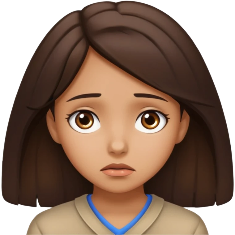 Brunette and tan Girl begging emoji