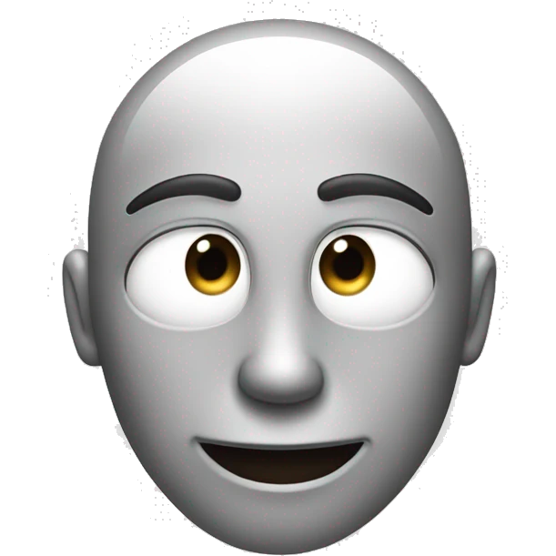 sly wink face with a smirk in chrome emoji