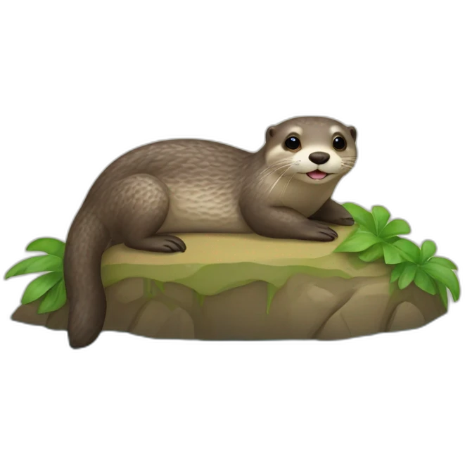 loutre sur tortue emoji