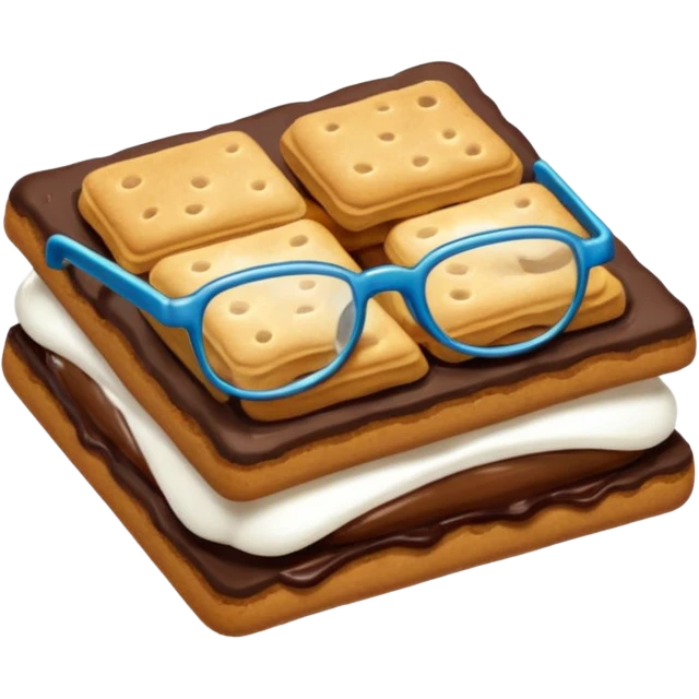 colored smores with with glassess emoji