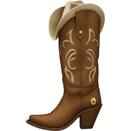 White coastal cowgirl bootS emoji