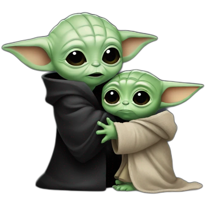 baby yoda hugging darth vader emoji