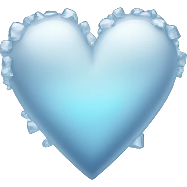 White Icy heart emoji