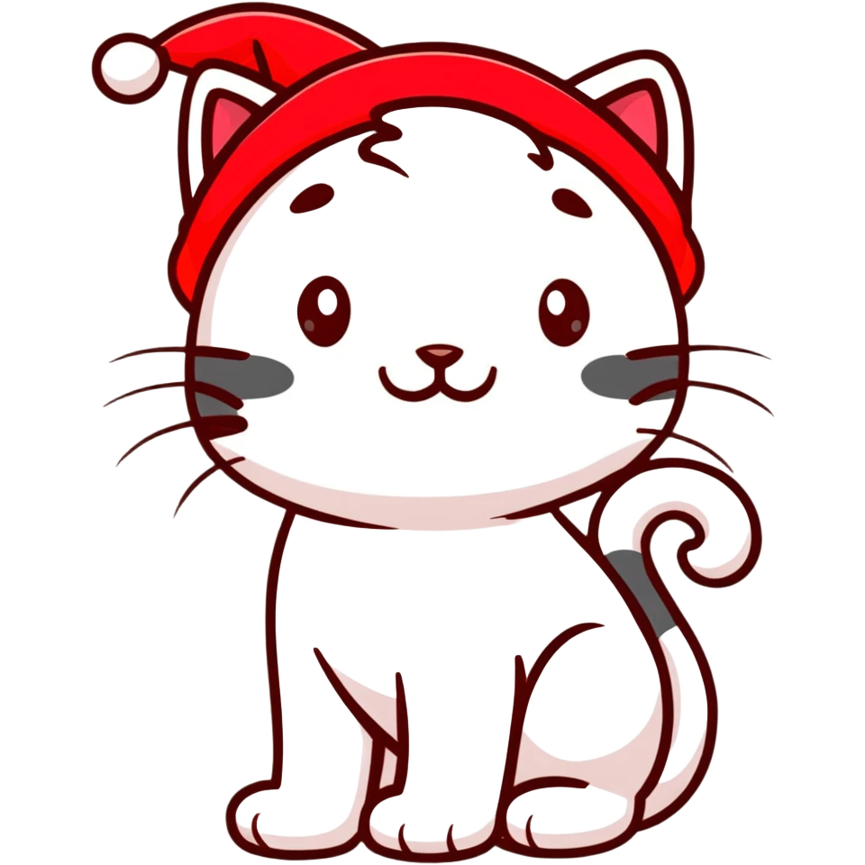 cat with a red hat emoji