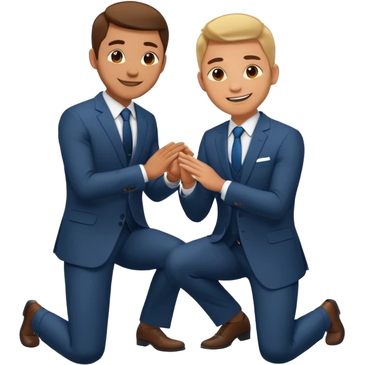 man kneeling and asking for marriage emoji
