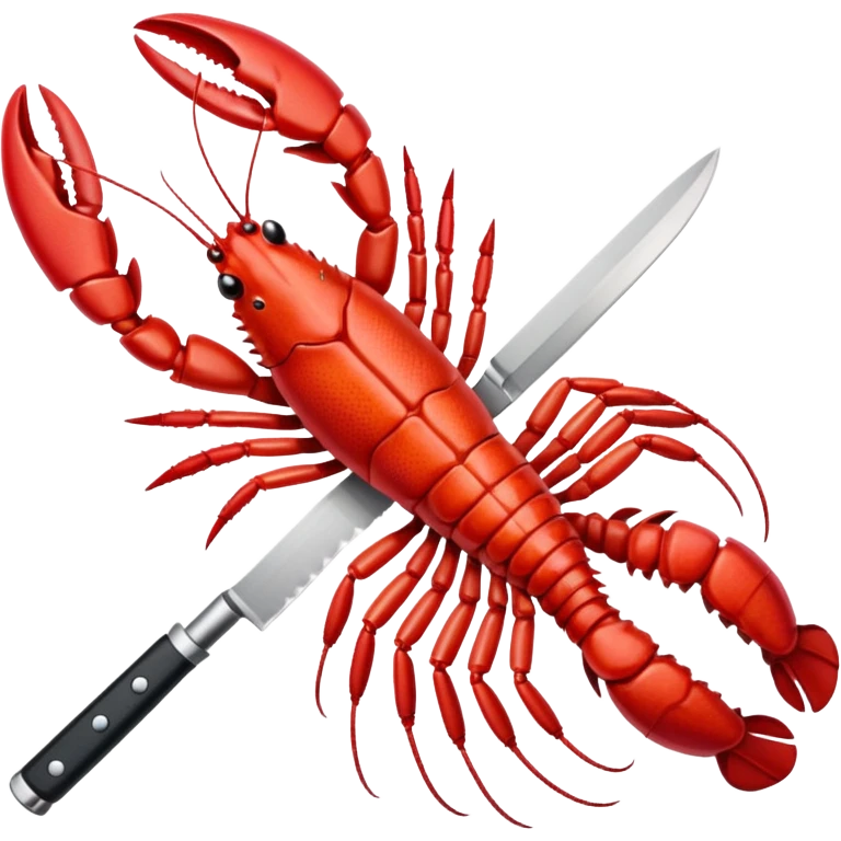 a knife with a pink ribbcrayfish broilon bow emoji