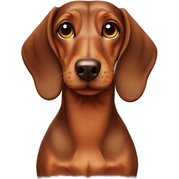 Brown dachshund emoji