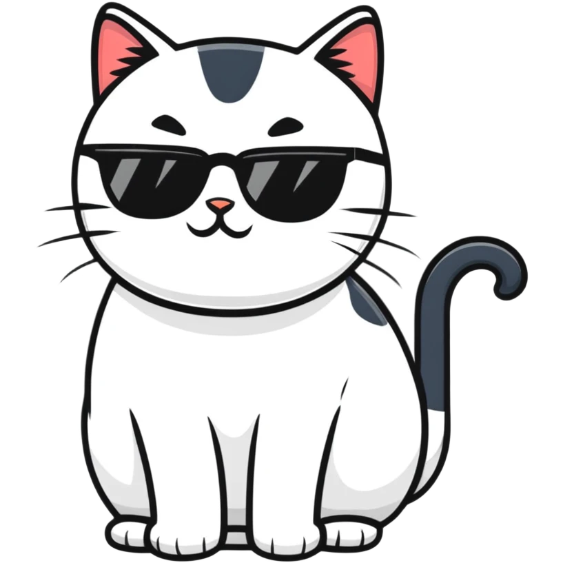 Cat with sunglasses emoji