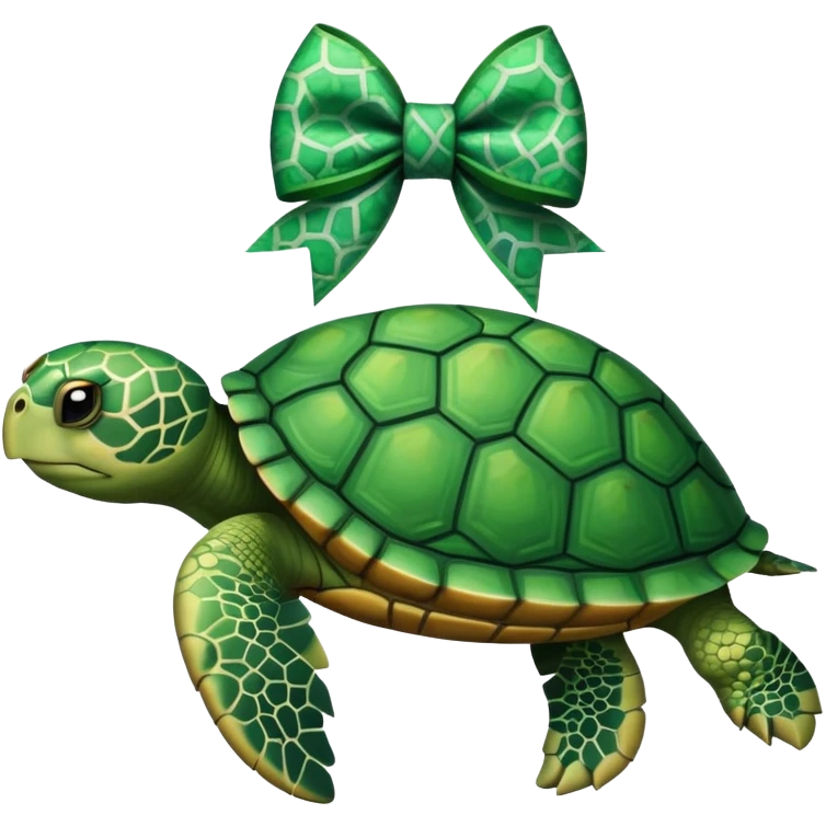 turtle with bow emoji
