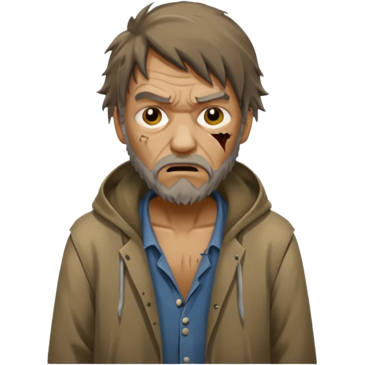 homeless guy mugging someone emoji