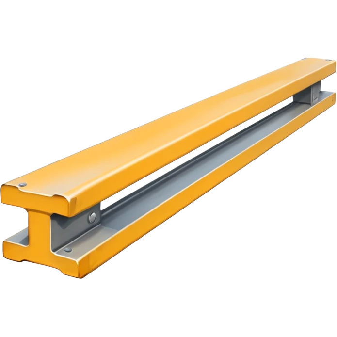 Clean metal beam, smooth steel surface, no rust, no scratches, industrial support beam, realistic, neutral color, high-quality render emoji