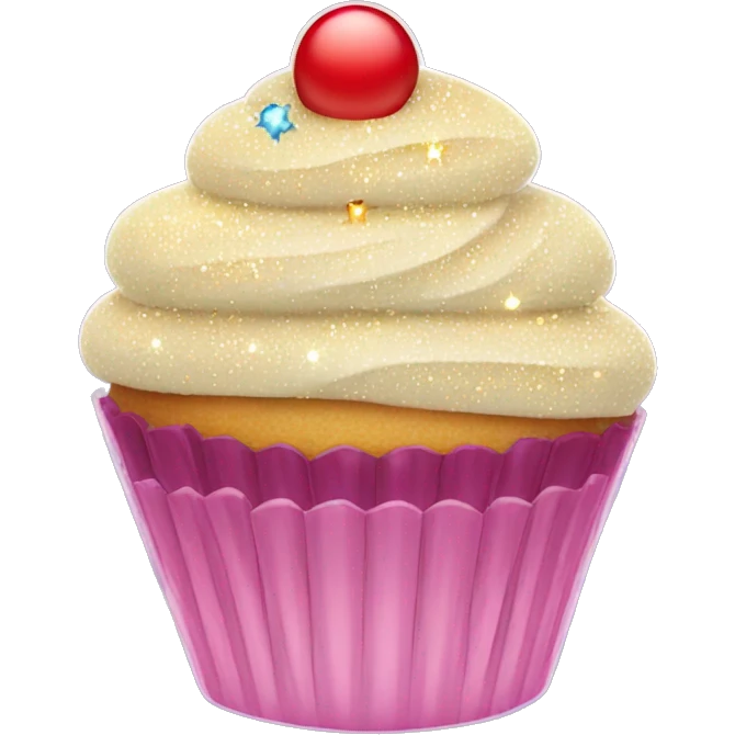 Cupcake with sparkles  emoji