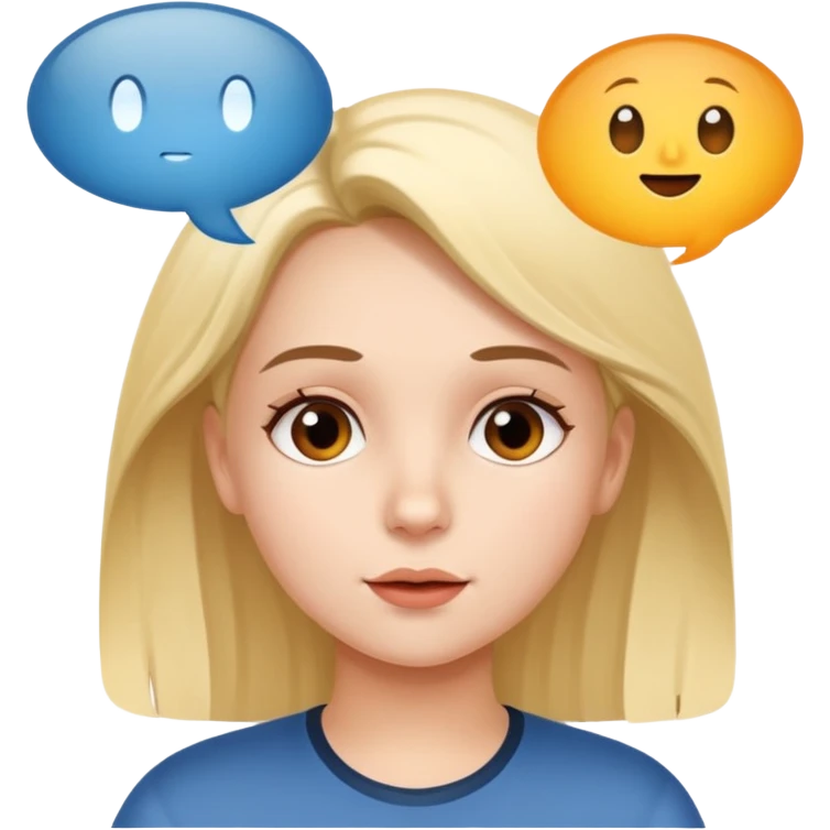girl speaking german speech bubble emoji
